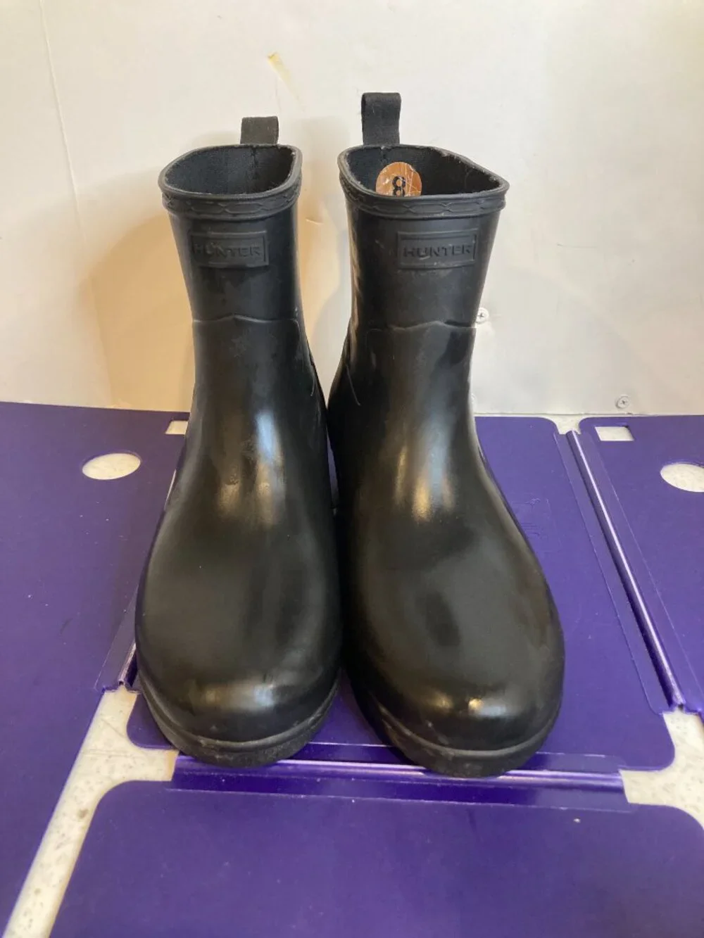 HUNTER WOMENS ANKLE RAIN BOOT SIZE 8
